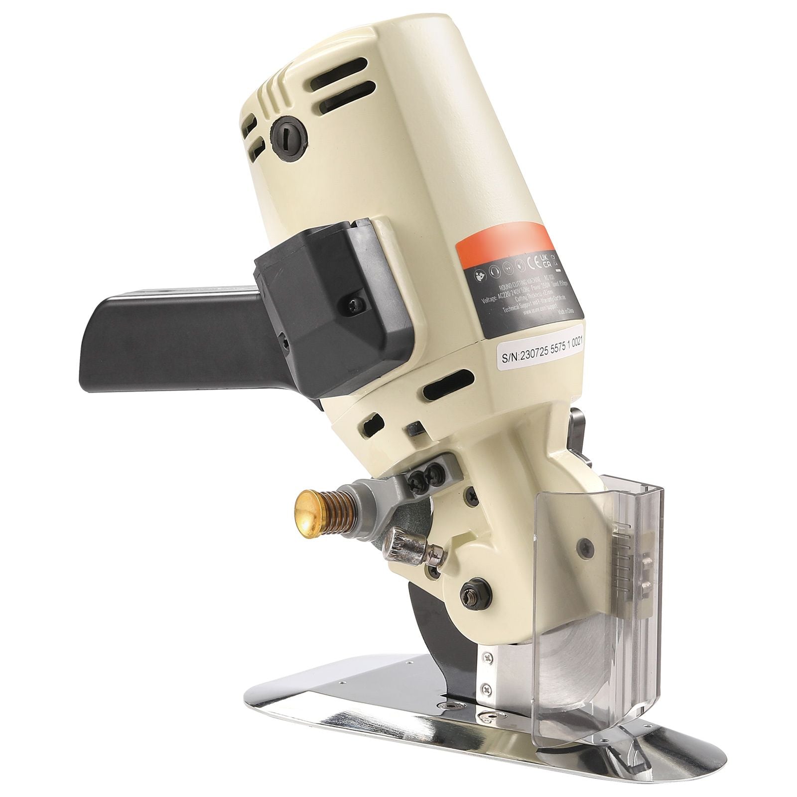 250W Electric Fabric Cutter Machine 100mm Rotary Blade 27mm Cutting Depth