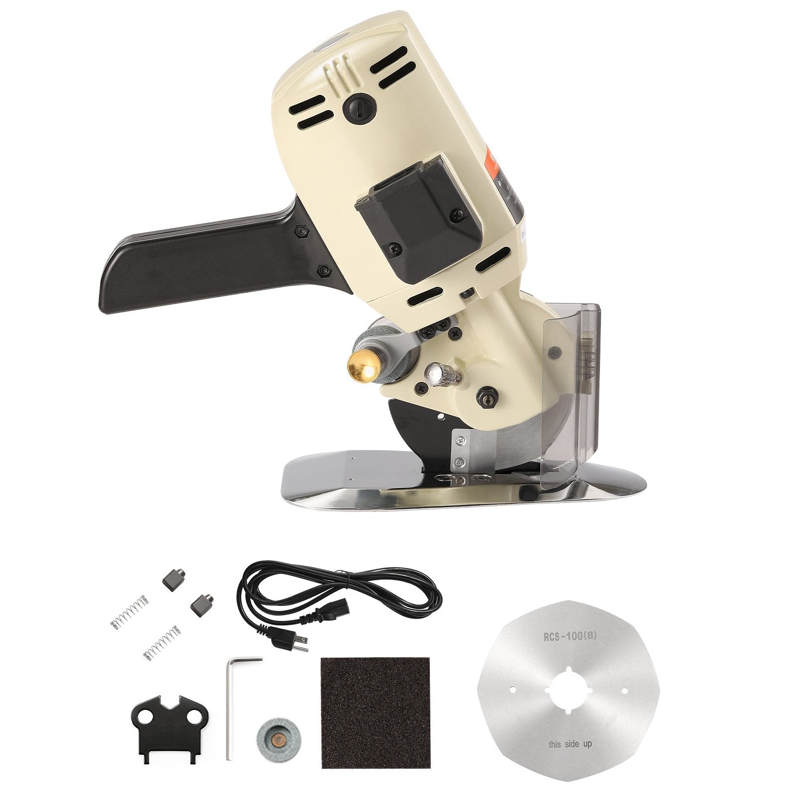 Fabric Cutter, 250W Electric Rotary Fabric Cutting Machine, 1.1