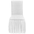 Stretch Spandex Folding Chair Covers, Universal Fitted Chair Cover with Skirt, Removable Washable Protective Slipcovers, for Wedding, Holiday, Banquet, Party, Celebration, Dining (4 PCS White)