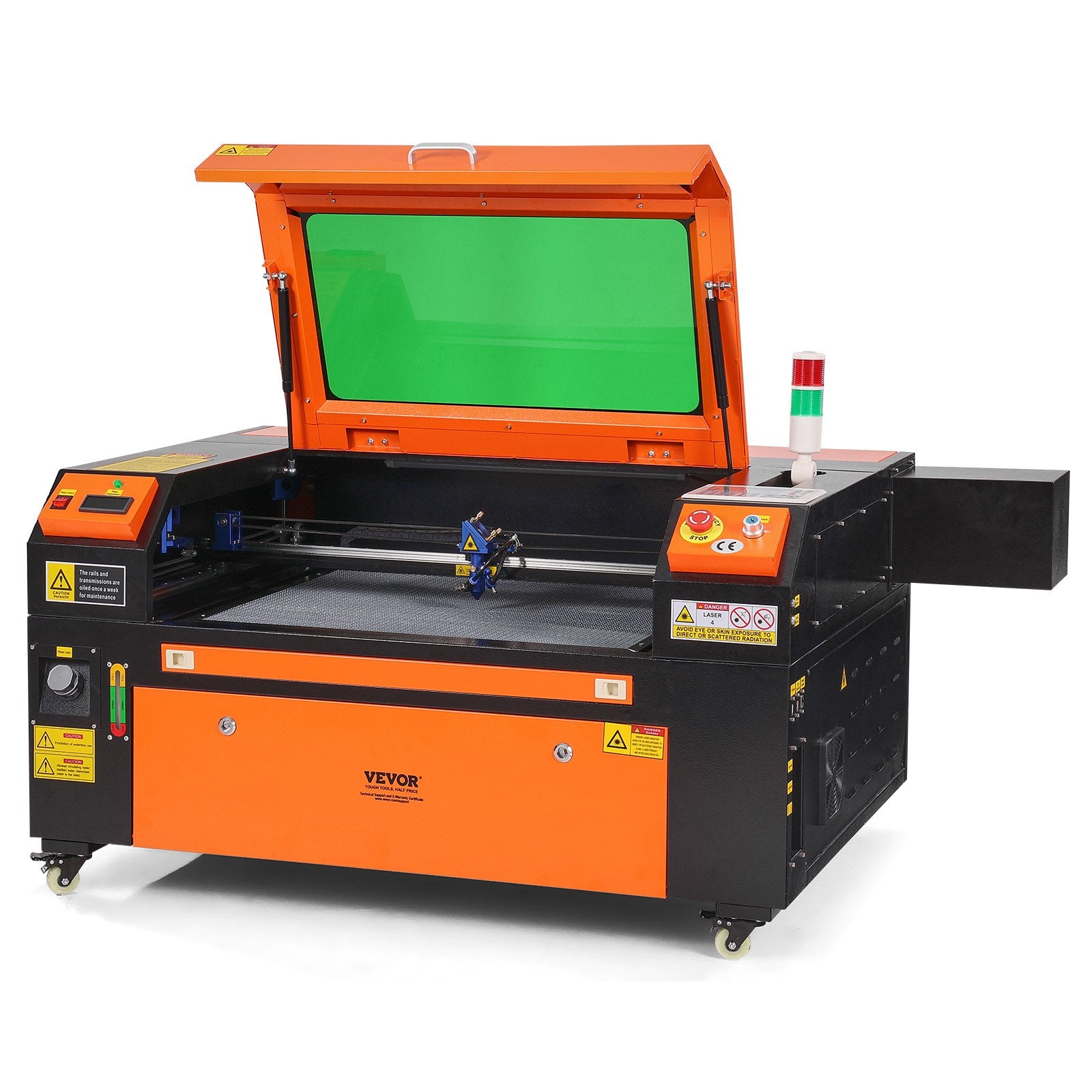 80W CO2 Laser Engraver, 500 x 700 mm, 19.7 IPS Laser Cutter Machine with 2-Way Pass Air Assist, Compatible with LightBurn, CorelDRAW, AutoCAD, Windows, Mac OS, Linux, for Wood Acrylic Fabric