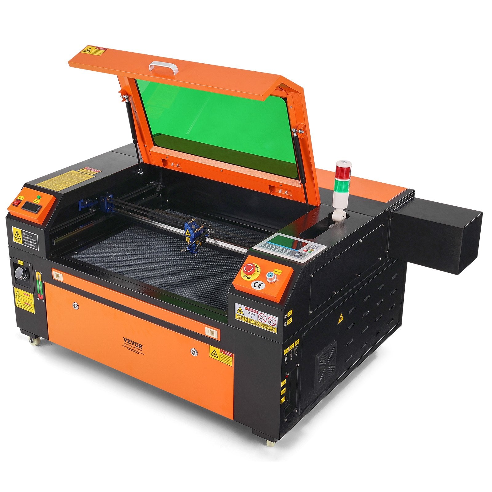 80W CO2 Laser Engraver, 500 x 700 mm, 19.7 IPS Laser Cutter Machine with 2-Way Pass Air Assist, Compatible with LightBurn, CorelDRAW, AutoCAD, Windows, Mac OS, Linux, for Wood Acrylic Fabric