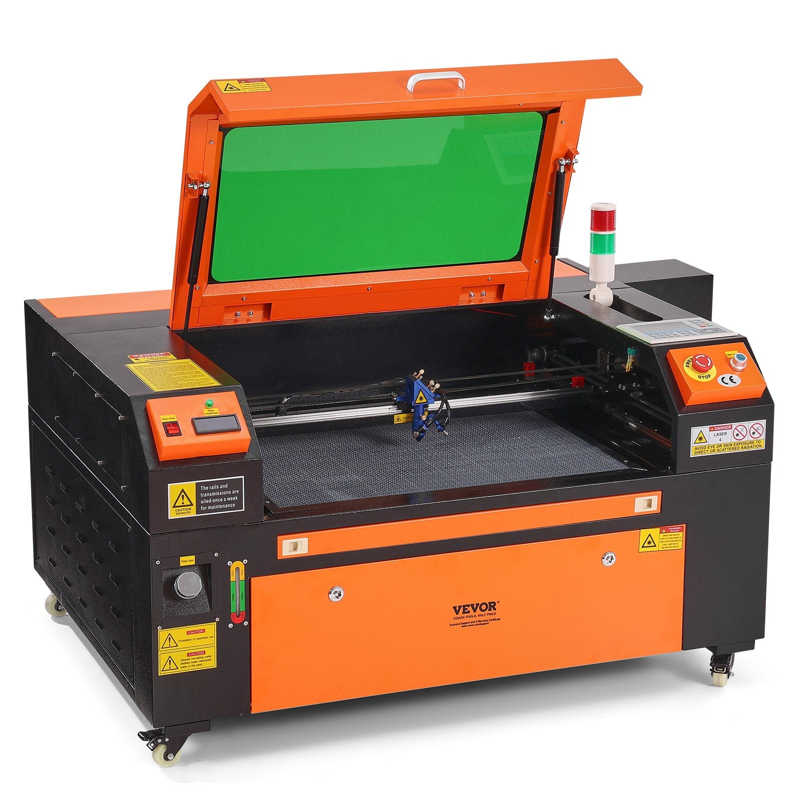 80W CO2 Laser Engraver, 500 x 700 mm, 19.7 IPS Laser Cutter Machine with 2-Way Pass Air Assist, Compatible with LightBurn, CorelDRAW, AutoCAD, Windows, Mac OS, Linux, for Wood Acrylic Fabric