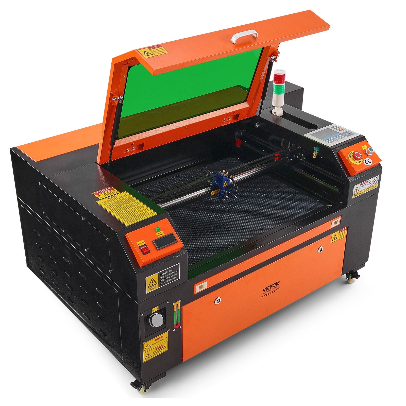 80W CO2 Laser Engraver, 500 x 700 mm, 19.7 IPS Laser Cutter Machine with 2-Way Pass Air Assist, Compatible with LightBurn, CorelDRAW, AutoCAD, Windows, Mac OS, Linux, for Wood Acrylic Fabric