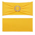 Stretch Spandex Chair Sashes, Chair Slipcover and Stretch Chair Sash with Round Buckle, Elastic Chair Bands, Fitting Wedding, Holiday, Banquet, Party Chair Decoration (50 PCS Golden Yellow)