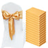 Stretch Spandex Chair Sashes Bows, Chair Slipcover and Stretch Chair Sash, Elastic Chair Bands, Fitting Wedding, Holiday, Banquet, Party, Celebration Chair Decoration (50 PCS Gold)