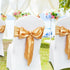 Stretch Spandex Chair Sashes Bows, Chair Slipcover and Stretch Chair Sash, Elastic Chair Bands, Fitting Wedding, Holiday, Banquet, Party, Celebration Chair Decoration (50 PCS Gold)