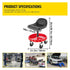 135kg Rolling Garage Stool Adjustable Height Mechanic Seat with Tool Tray