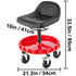 135kg Rolling Garage Stool Adjustable Height Mechanic Seat with Tool Tray