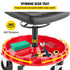 Shop Stool, 135 kg Rolling Garage Stool, 56 cm to 66 cm Adjustable Height Mobile Rolling Gear Seat, Round Tray Garage Pneumatic Stool, All-Terrain 12.7 cm Casters with Two Brakes Mechanic Seat