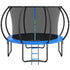 VEVOR 10FT Trampoline, 330 lbs Trampoline with Enclosure Net, Ladder, and Curved Pole, Heavy Duty Trampoline with Jumping Mat and Spring Cover Padding, Outdoor Recreational Trampolines for Kids Adults
