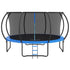 VEVOR 14FT Trampoline, 450 lbs Trampoline with Enclosure Net, Ladder, and Curved Pole, Heavy Duty Trampoline with Jumping Mat and Spring Cover Padding, Outdoor Recreational Trampolines for Kids Adults