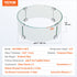 Fire Pit Wind Guard, 26 x 26 x 6 Inch Glass Flame Guard, Round Glass Shield, 1/4-Inch Thick Fire Table, Clear Tempered Glass Flame Guard, Steady Feet Tree Pit Guard for Propane, Gas, Outdoor