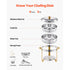 Chafing Dish Buffet Set, 5 Qt 4 Pack, Stainless Steel Chafer with 4 Full Size Pans, Round Catering Warmer Server with Lid Water Pan Folding Stand Clip, for Weddings Parties Banquets, Gold