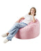 91 cm Round Bean Bag Chair with Removable Cover & Dutch Velvet Pink