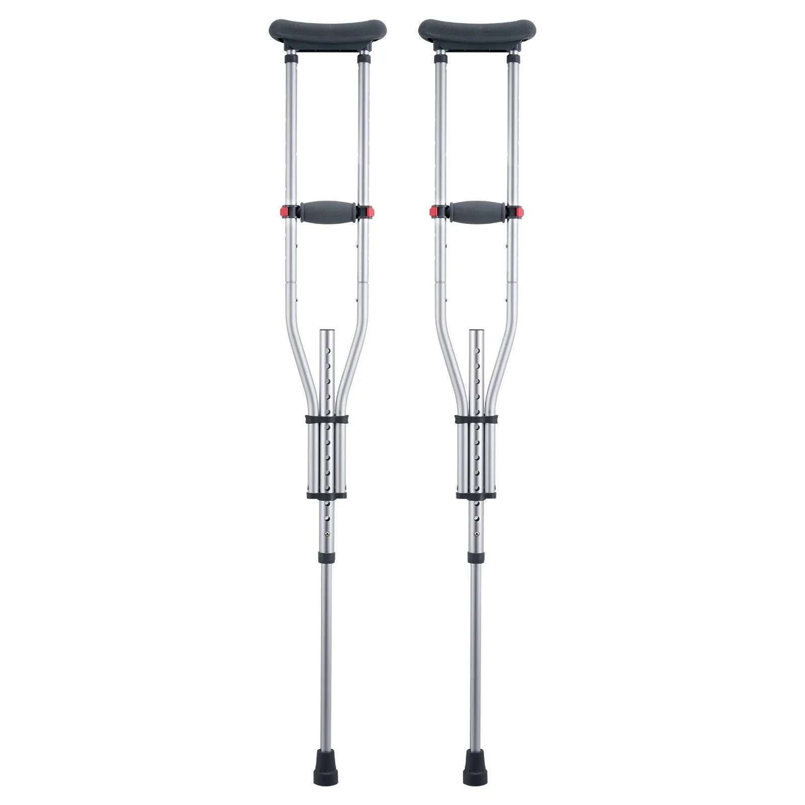 Underarm Crutches, 13-Level Height Adjustable Underarm Walking Crutches, Lightweight Aluminum Crutches for Adults Teenager - with Soft Underarm Pad for Leg Injury Surgery Disabled, 1 Pair 300LBS