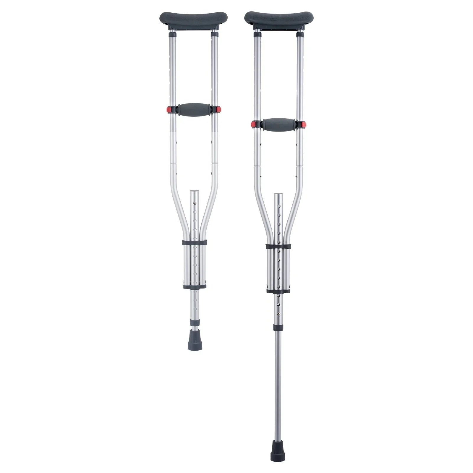 Underarm Crutches, 13-Level Height Adjustable Underarm Walking Crutches, Lightweight Aluminum Crutches for Adults Teenager - with Soft Underarm Pad for Leg Injury Surgery Disabled, 1 Pair 300LBS