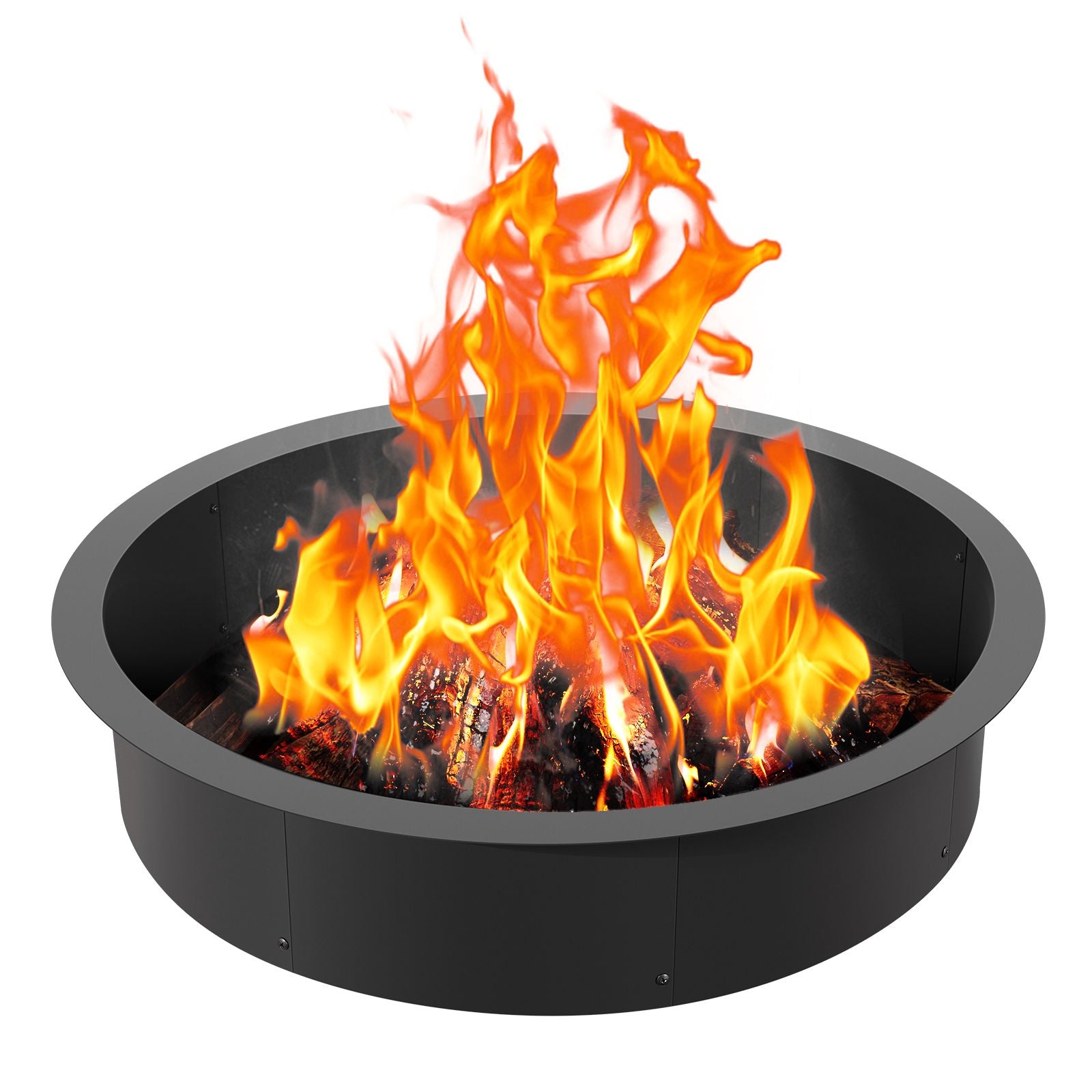 40 Inch Round Fire Pit Ring Steel Liner DIY Campfire Pit Insert Outdoor
