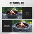45-Inch Fire Pit Ring, Round Steel Liner, DIY Campfire Ring, 9-Panel Kit