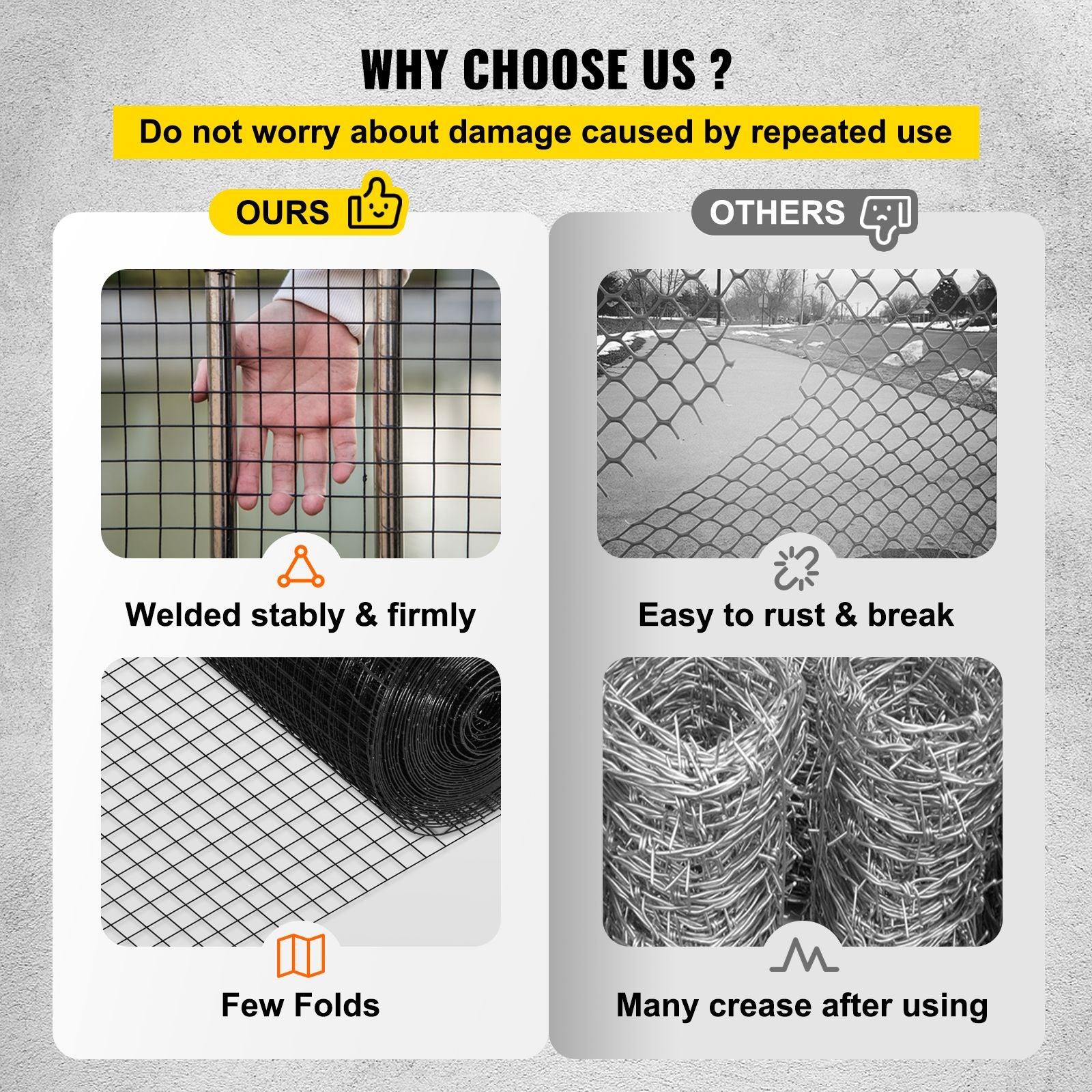 24"x50' Hardware Cloth 1" Mesh Vinyl Coated Galvanized Welded Wire