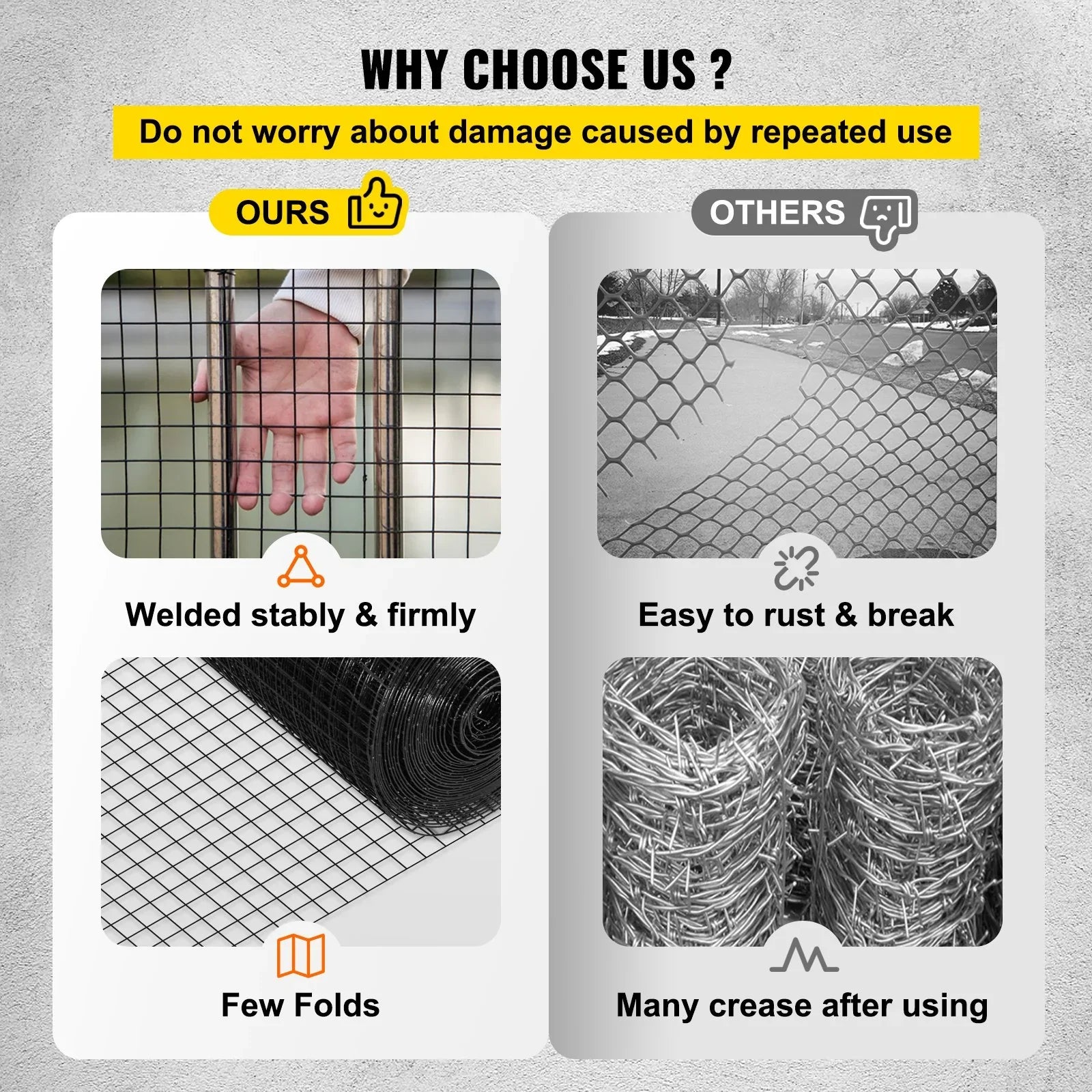 Hardware Cloth, 24\" x50\' & 1\"x1\" Mesh Size, Galvanized Steel Vinyl Coated 16 Gauge Welded Wire with A Cutting Plier & A Pair of Fabric Gloves, for Garden Fencing & Pet Enclosures, Black