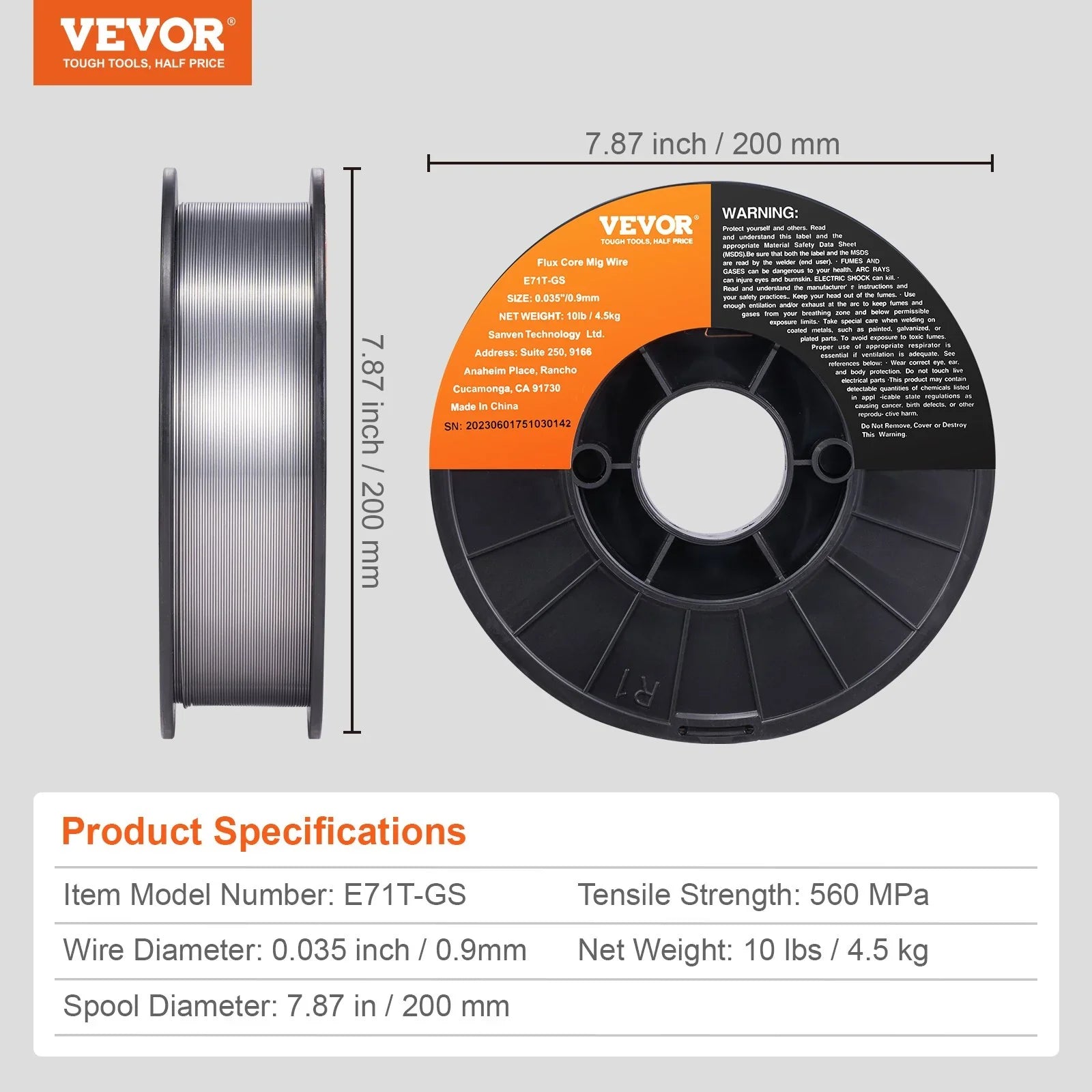 Flux Core MIG Welding Wire E71T-GS 0.035