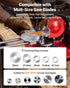 Circular Saw Blade Sharpener, 370W 2890RPM Rotary Angle Mill Grinder Sharpening Machine with 125mm Grinding Wheel & 6 Saw Centerings - Fits Φ80mm to Φ700mm Circular Saw Blades
