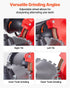 Circular Saw Blade Sharpener, 370W 2890RPM Rotary Angle Mill Grinder Sharpening Machine with 125mm Grinding Wheel & 6 Saw Centerings - Fits Φ80mm to Φ700mm Circular Saw Blades