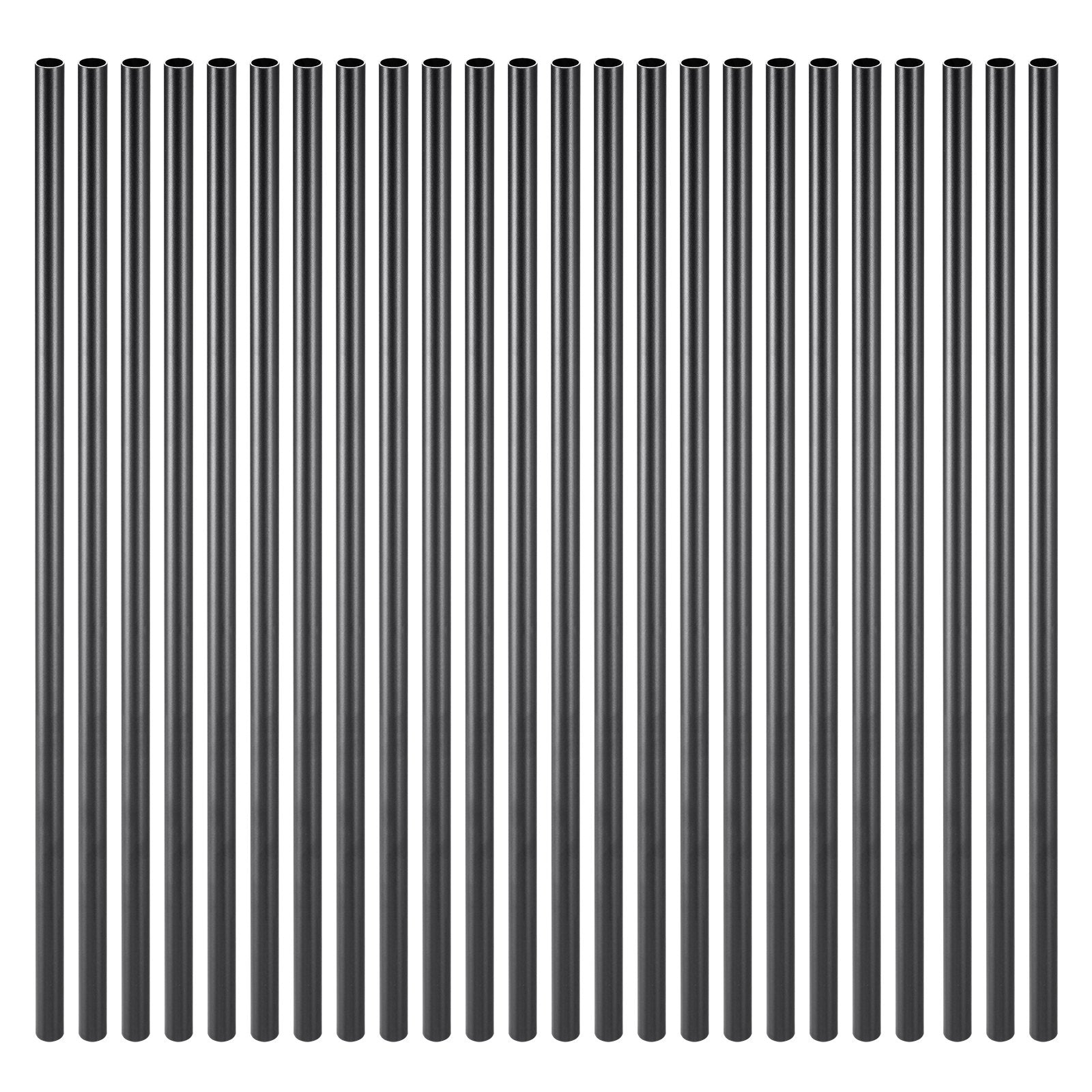 Staircase Balusters 101 Pack, 660 mm Aluminum Stair Balusters, 19 mm Water-Proof Round Metal Spindle Railing, Hollow Deck Railing with Rail Caps & Screws for Stairs, Porch, Patio, Matte Black