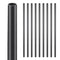 Staircase Balusters 51 Pack, 660 mm Aluminum Stair Balusters, 19 mm Water-Proof Round Metal Spindle Railing, Hollow Deck Railing with Rail Caps & Screws for Stairs, Porch, Patio, Fence, Black