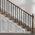 Staircase Balusters 51 Pack, 660 mm Aluminum Stair Balusters, 19 mm Water-Proof Round Metal Spindle Railing, Hollow Deck Railing with Rail Caps & Screws for Stairs, Porch, Patio, Fence, Black