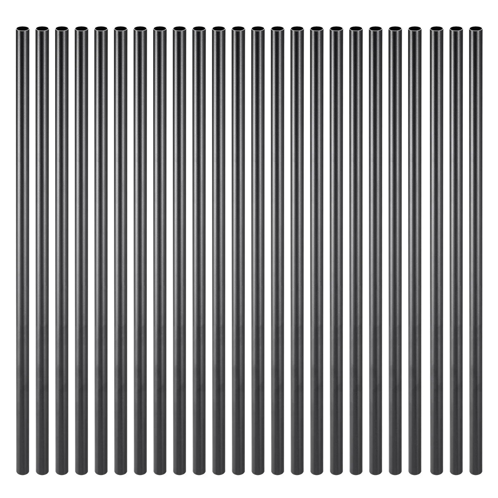 Staircase Balusters 51 Pack, 660 mm Aluminum Stair Balusters, 19 mm Water-Proof Round Metal Spindle Railing, Hollow Deck Railing with Rail Caps & Screws for Stairs, Porch, Patio, Fence, Black