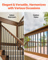 Staircase Balusters 51 Pack, 813 mm Aluminum Stair Balusters, 19 mm Water-Proof Round Metal Spindle Railing, Hollow Deck Railing with Rail Caps & Screws for Stairs, Porch, Patio, Matte Black