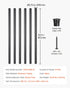 Staircase Balusters 51 Pack, 813 mm Aluminum Stair Balusters, 19 mm Water-Proof Round Metal Spindle Railing, Hollow Deck Railing with Rail Caps & Screws for Stairs, Porch, Patio, Matte Black
