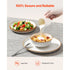 18 PCS Dinnerware Set Ceramic Plates and Bowls Sets Service for 6 White