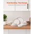 18 PCS Dinnerware Set Ceramic Plates and Bowls Sets Service for 6 White