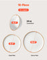 18 PCS Dinnerware Set Ceramic Plates and Bowls Sets Service for 6 White