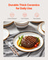 18 PCS Dinnerware Set Ceramic Plates and Bowls Sets Service for 6 White