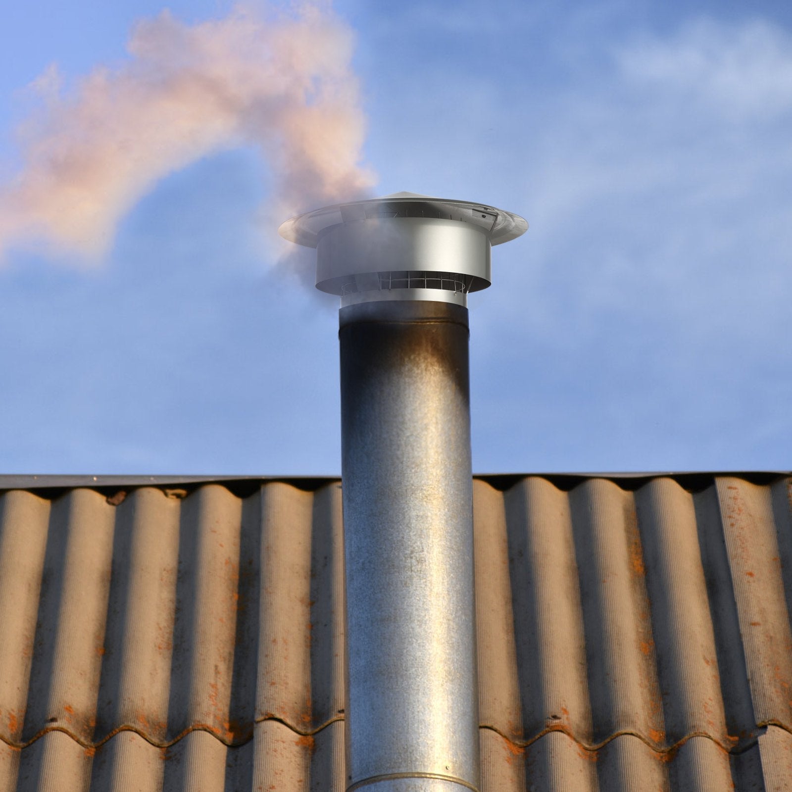 Chimney Cap 6-inch 304 Stainless Steel Round Roof Rain Cap Cover Silver