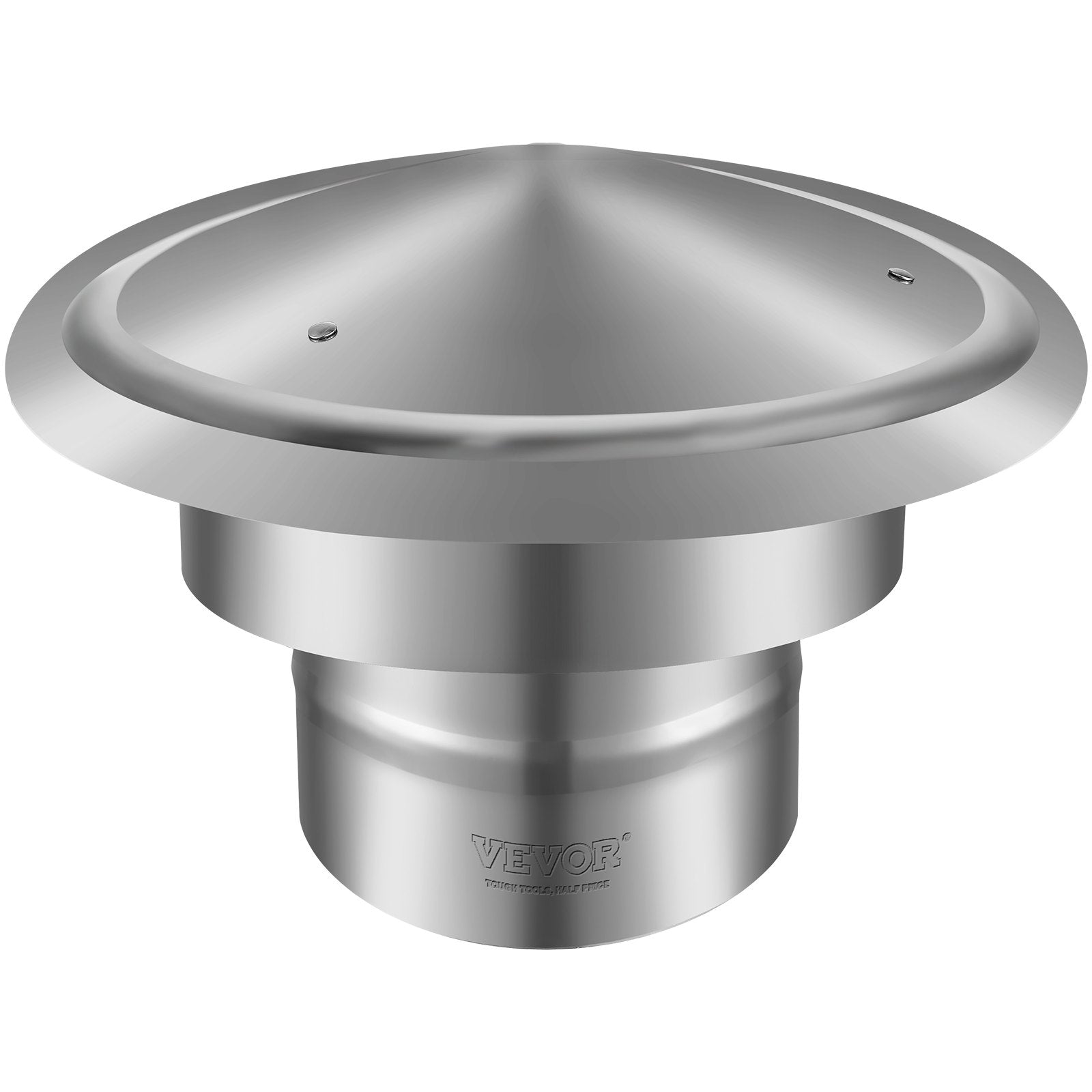 Chimney Cap 6-inch 304 Stainless Steel Round Roof Rain Cap Cover Silver
