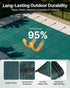 Pool Safety Cover Fits18x36ft Inground Safety Pool Cover Green Mesh with 4x8ft Center End Steps Solid Pool Safety Cover for Swimming Pool Winter