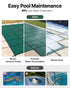 Pool Safety Cover Fits18x36ft Inground Safety Pool Cover Green Mesh with 4x8ft Center End Steps Solid Pool Safety Cover for Swimming Pool Winter
