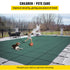 Pool Safety Cover Fits18x36ft Inground Safety Pool Cover Green Mesh with 4x8ft Center End Steps Solid Pool Safety Cover for Swimming Pool Winter