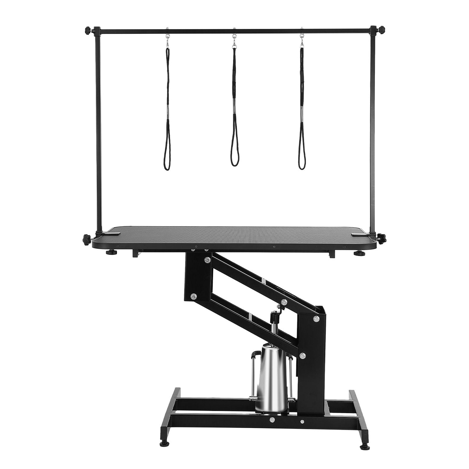 109cm Hydraulic Pet Grooming Table, Heavy Duty Dog Grooming Arm for Medium/ Small Dogs, Height Adjustable Dog Grooming Station, Anti Slip Tabletop /Dog Grooming Station, Max Bearing 182kg