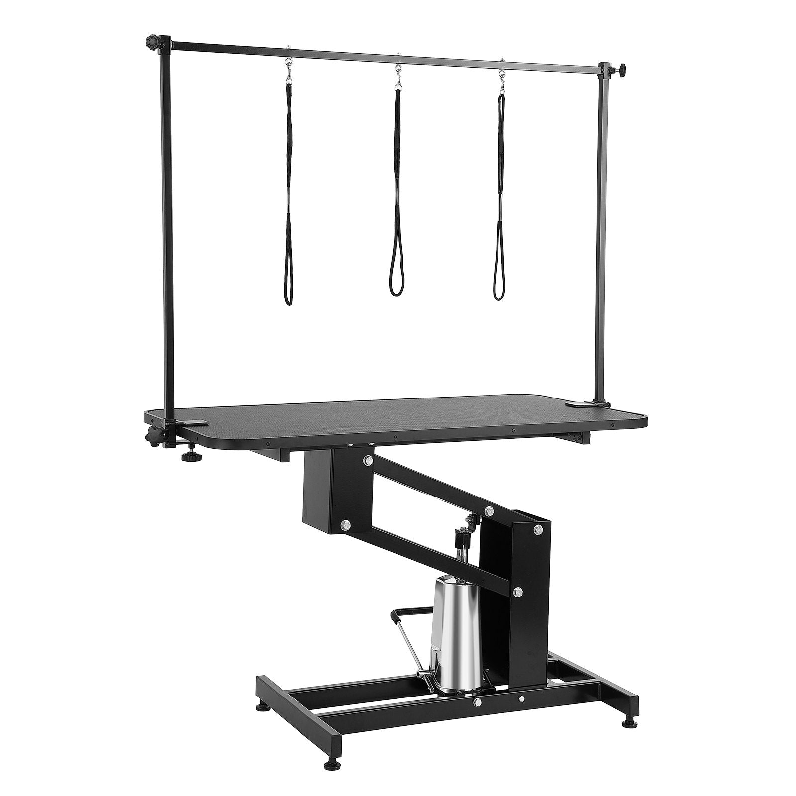 109cm Hydraulic Pet Grooming Table, Heavy Duty Dog Grooming Arm for Medium/ Small Dogs, Height Adjustable Dog Grooming Station, Anti Slip Tabletop /Dog Grooming Station, Max Bearing 182kg