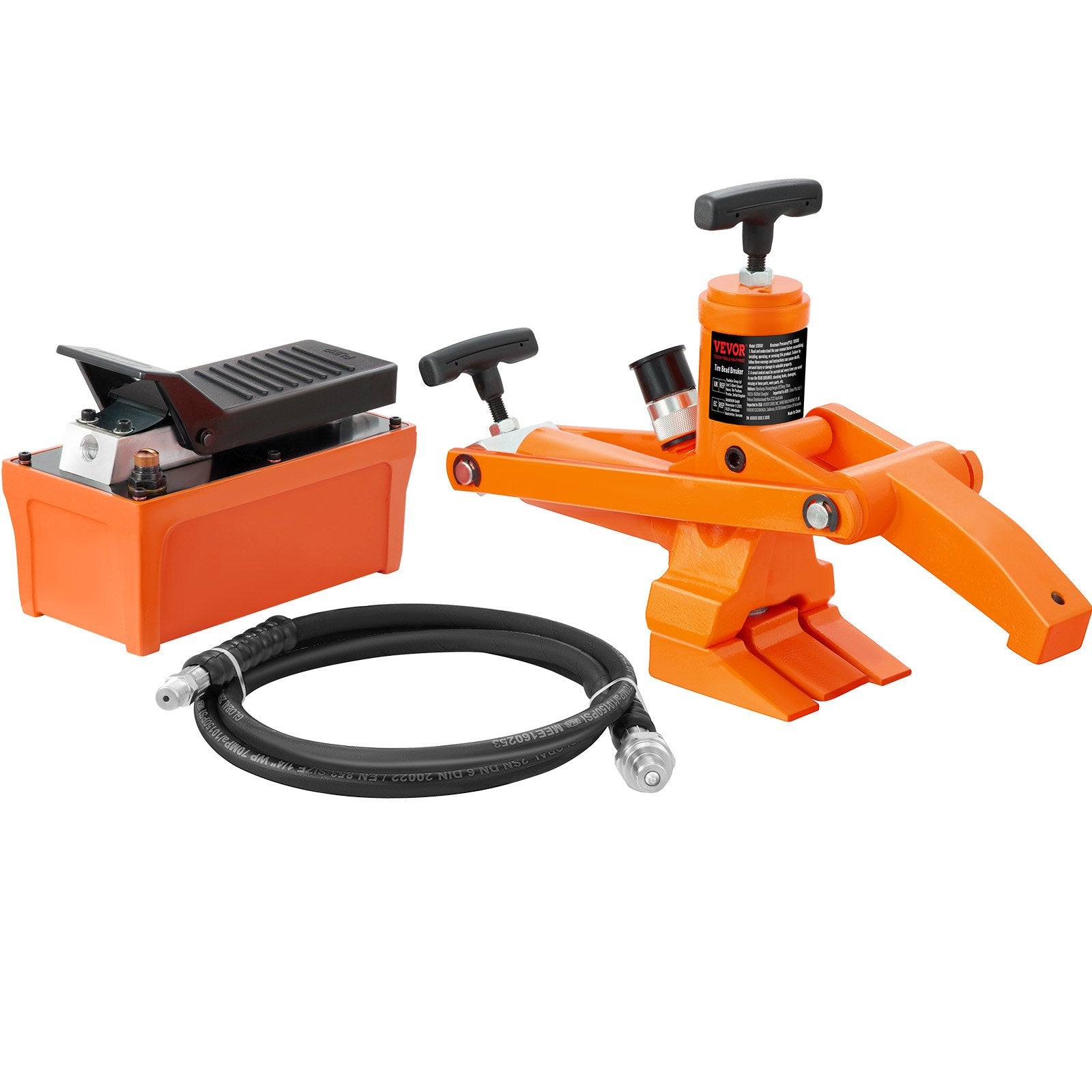 Hydraulic Bead Breaker, 1000 PSI Tire Bead Breaker with Metal Foot Pump, Heavy-duty Steel Bead Breaker Tool for Tractors, Trucks, Buses, Lawn Mowers, ATVs