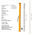 14ft Aluminum Grade Rod Telescopic Leveling Rod with Bubble Level Bag