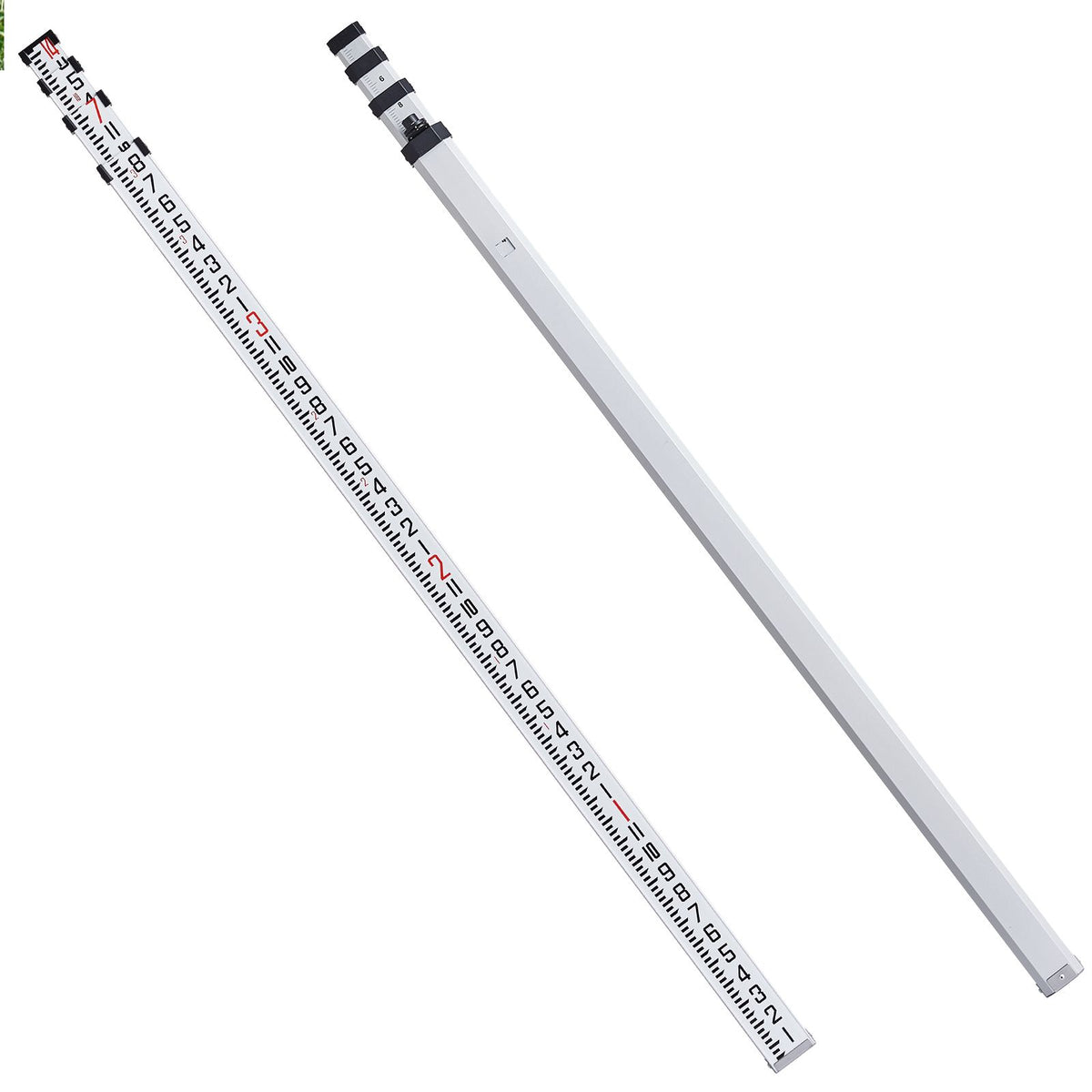 14ft Aluminum Grade Rod Telescopic Leveling Rod with Bubble Level Bag