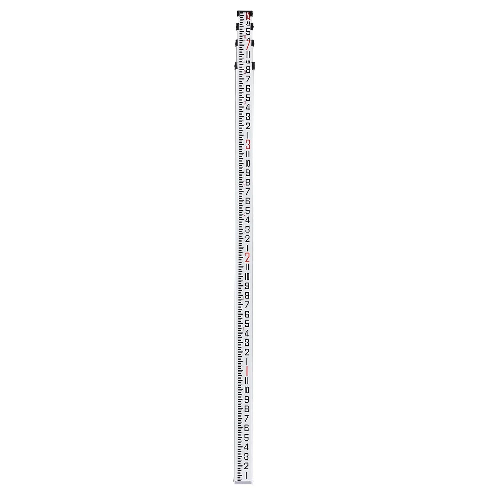 Aluminum Grade Rod, 14-Feet/8ths 4 Sections Telescopic Measuring Rod, Double-Sided Scale 1/8in Leveling Rod Stick, Aluminum Alloy Survey Rod w/ Bubble Level &Carrying Bag for Houses,Walls,Floors