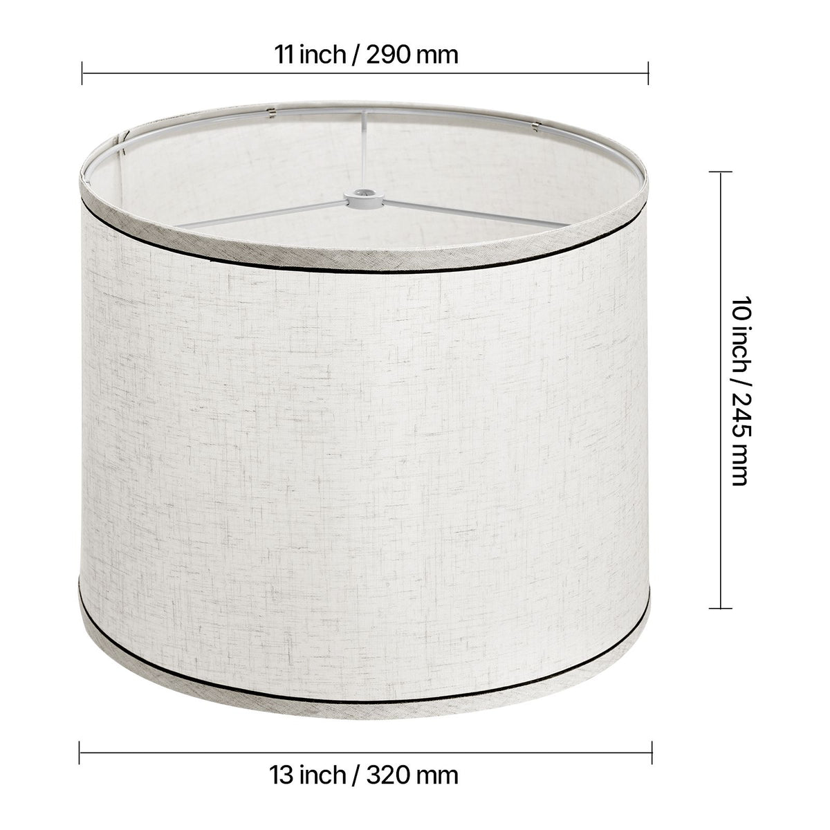 2 Pack Linen Lamp Shade 32cm Replacement Shade with Spider Fitter