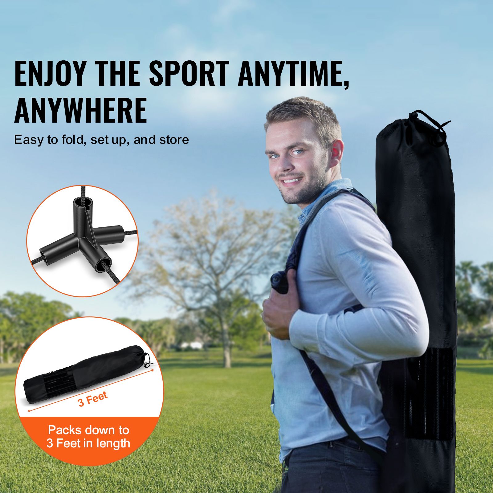 Badminton Net, Height Adjustable Volleyball Net, 10ft Wide Foldable Pickleball Net, Portable Easy Setup Tennis Net Set with Poles, Stand and Carry Bag, for Kids Backyard Game Indoor Outdoor Use